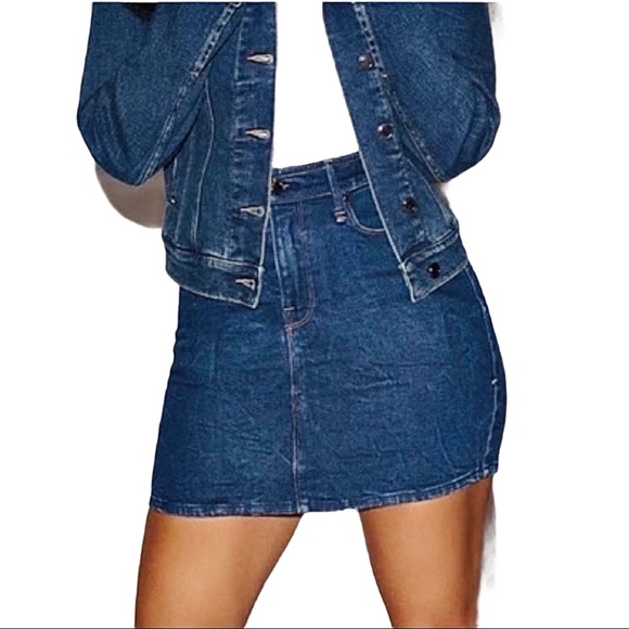 NWT! GOOD AMERICAN The Denim Classic Mini Skirt - Picture 11 of 16